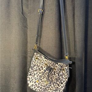 Guess Black and Leopard Crossbody Bag
